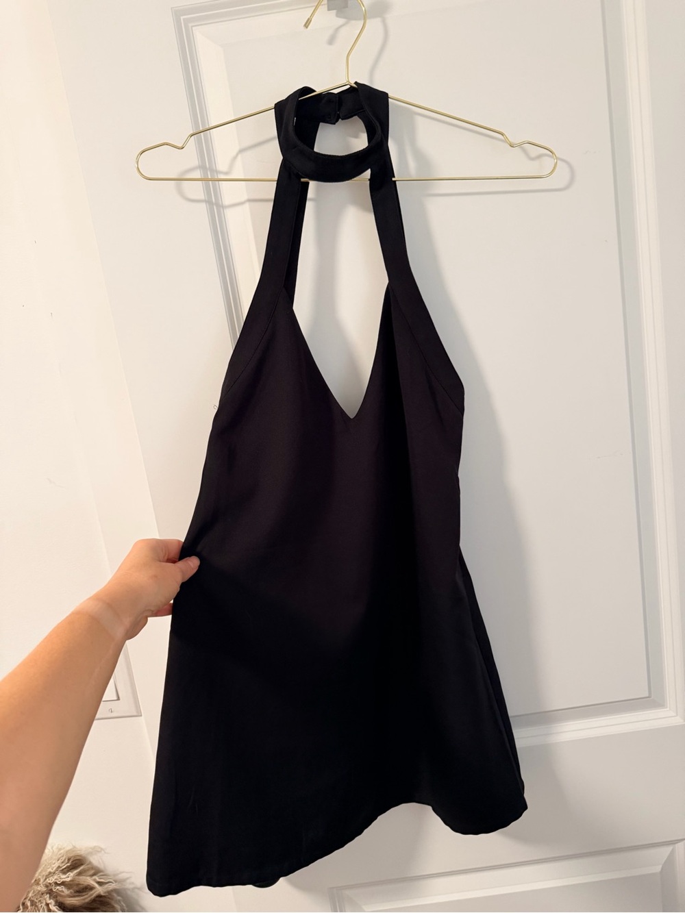 Tobi Black Halter Mini Dress